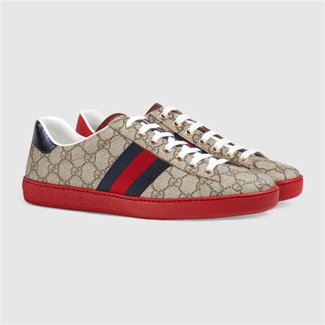 gucci gg supreme sneaker mens|gucci ace low top sneakers.